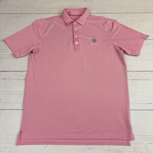 Johnnie-O Polo Shirt Mens M Pink Embroidered Coldstream Golf